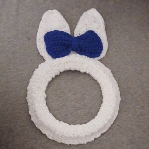 White and Blue Bunny Ear Headband